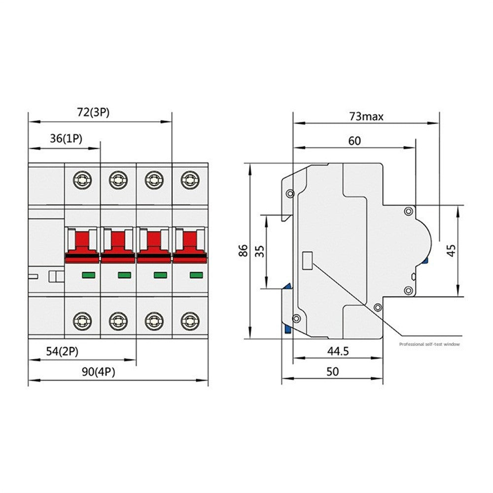 1P 125A Tuya Smart Home WiFi Circuit Breaker Remote Control Cloud-Managed Intelligent Switch