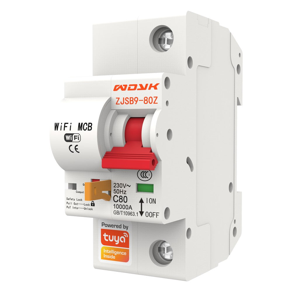 1P 125A Tuya Smart Home WiFi Circuit Breaker Remote Control Cloud-Managed Intelligent Switch