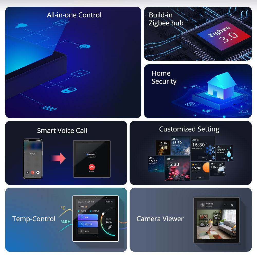 SONOFF NSPanel Pro 120 4.7 Inch Touch Screen WiFi Smart Panel with ZigBee Gateway for Home Automation