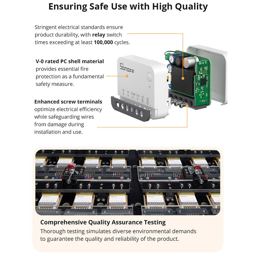 SONOFF ZBMINIR2 Zigbee Smart Switch Fjernbetjening Stemmeaktiveret Timer Modul