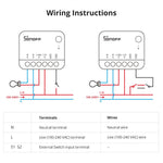 SONOFF ZBMINIR2 Zigbee Smart Switch Fjernbetjening Stemmeaktiveret Timer Modul