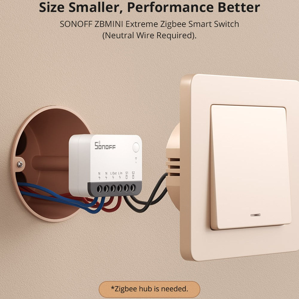 SONOFF ZBMINIR2 Zigbee Smart Switch Fjernbetjening Stemmeaktiveret Timer Modul