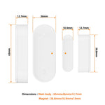 ZDS16 Smart Home Security Zigbee Door Window Magnetic Sensor APP Notification Alarm Device