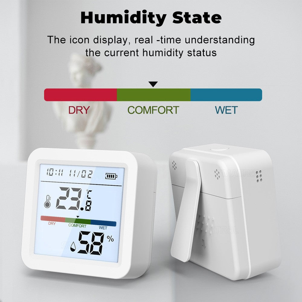 WSD017 Tuya Zigbee Smart Temperature Humidity Detector Real Time Monitoring Wireless Sensor