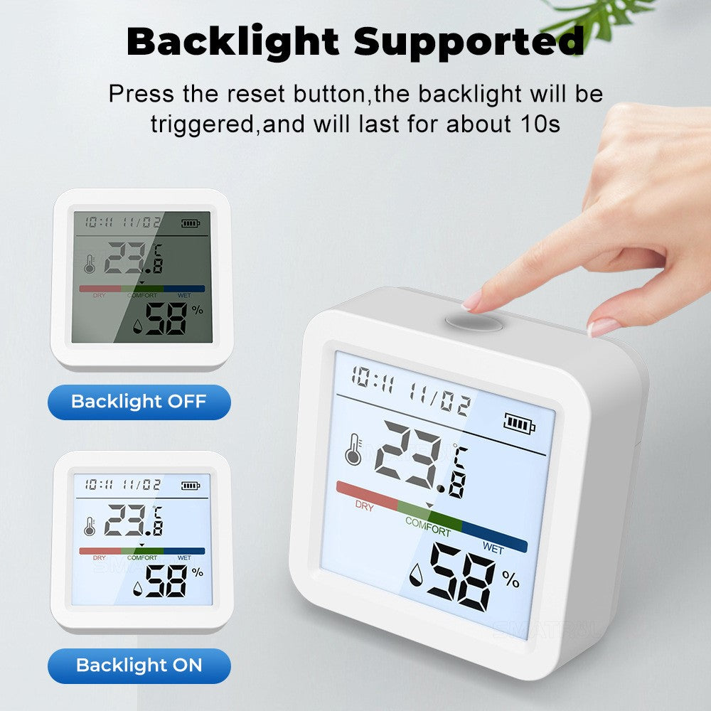WSD017 Tuya Zigbee Smart Temperature Humidity Detector Real Time Monitoring Wireless Sensor