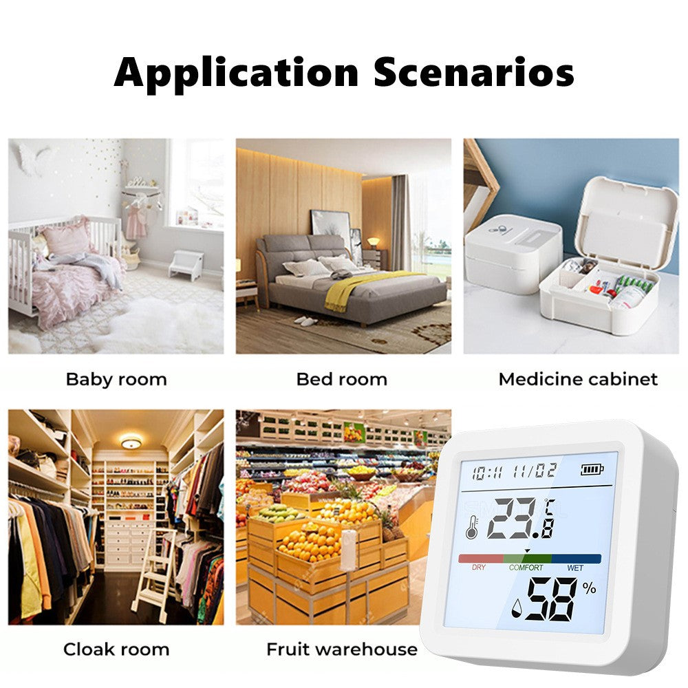 WSD017 Tuya Zigbee Smart Temperature Humidity Detector Real Time Monitoring Wireless Sensor