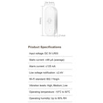 Tuya Smart WiFi Vibration Sensor Detection Smart Life APP Notification Real Time Motion Shock Alarm (No Battery)