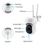 K21 360 Degree Panoramic Night Vision HD Home Security Camera Two Way Audio WiFi IP Camera