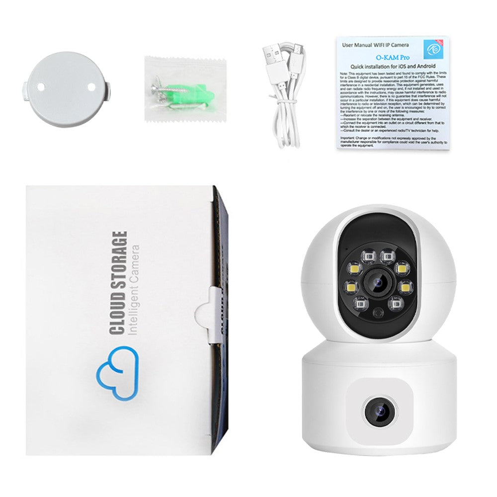 K22 Dual Lens 1080P HD Human Detection Camera Two Way Audio Home Security Night Vision WiFi Webcam