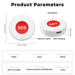 SMATRUL S0S001-WiFi SOS Button APP Remote Control Emergency Alert Tuya Smart Life Compatible