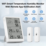 SMATRUL WSD023 WiFi RF Temperature Humidity Sensor LED Display Remote Control Smart APP Alarm Detector