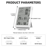 SMATRUL WSD023 WiFi RF Temperature Humidity Sensor LED Display Remote Control Smart APP Alarm Detector