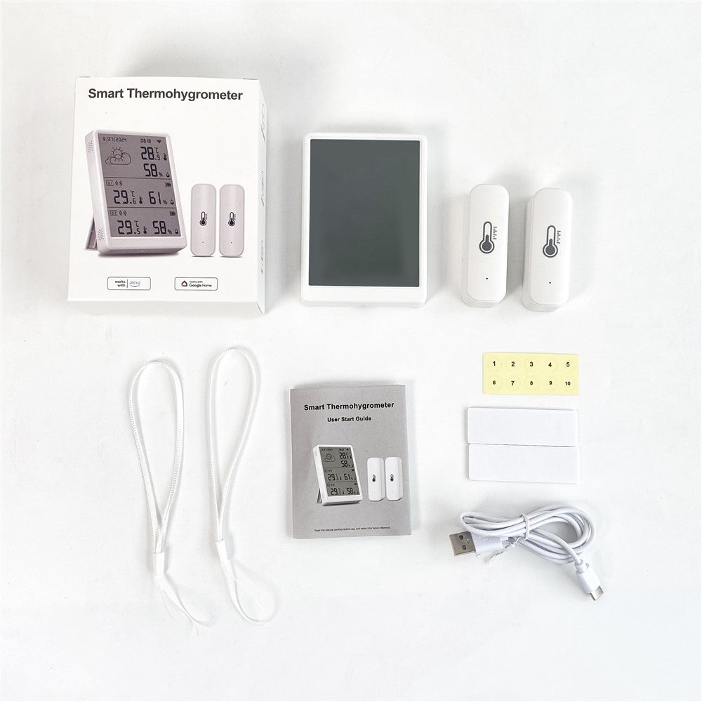 SMATRUL WSD023 WiFi RF Temperature Humidity Sensor LED Display Remote Control Smart APP Alarm Detector