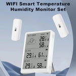 SMATRUL WSD023 WiFi RF Temperature Humidity Sensor LED Display Remote Control Smart APP Alarm Detector