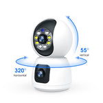 P221B Dual Lens Indoor Security Camera 2MP Two Way Audio 5X Digital Zoom Remote Monitoring Camera