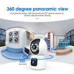 P221B Dual Lens Indoor Security Camera 2MP Two Way Audio 5X Digital Zoom Remote Monitoring Camera
