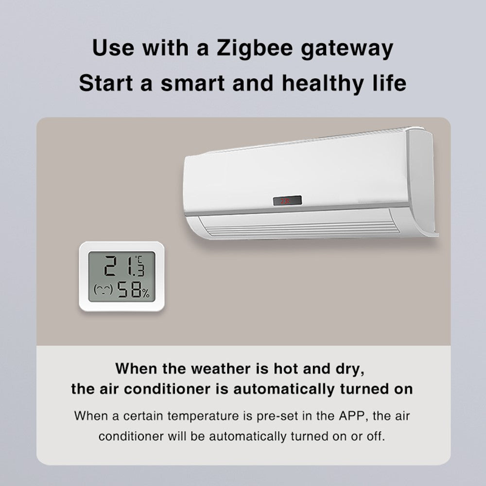 WSD500D Tuya Zigbee Smart Temperature Sensor Remote Monitoring LCD Display Humidity Detector