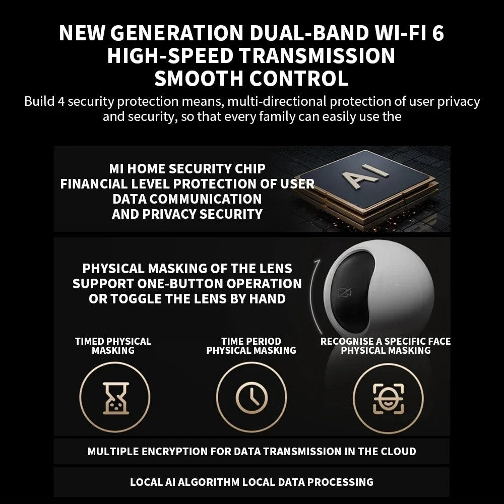 XIAOMI C700 4K Smart Camera Full Color Night Vision WiFi Surveillance Camera for Home Security, CN Plug (Chinese Version)