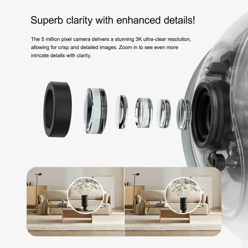 XIAOMI Smart Camera 3 PTZ Version Night Vision Two Way Audio WiFi Camera for Home Security, CN Plug (Chinese Version)