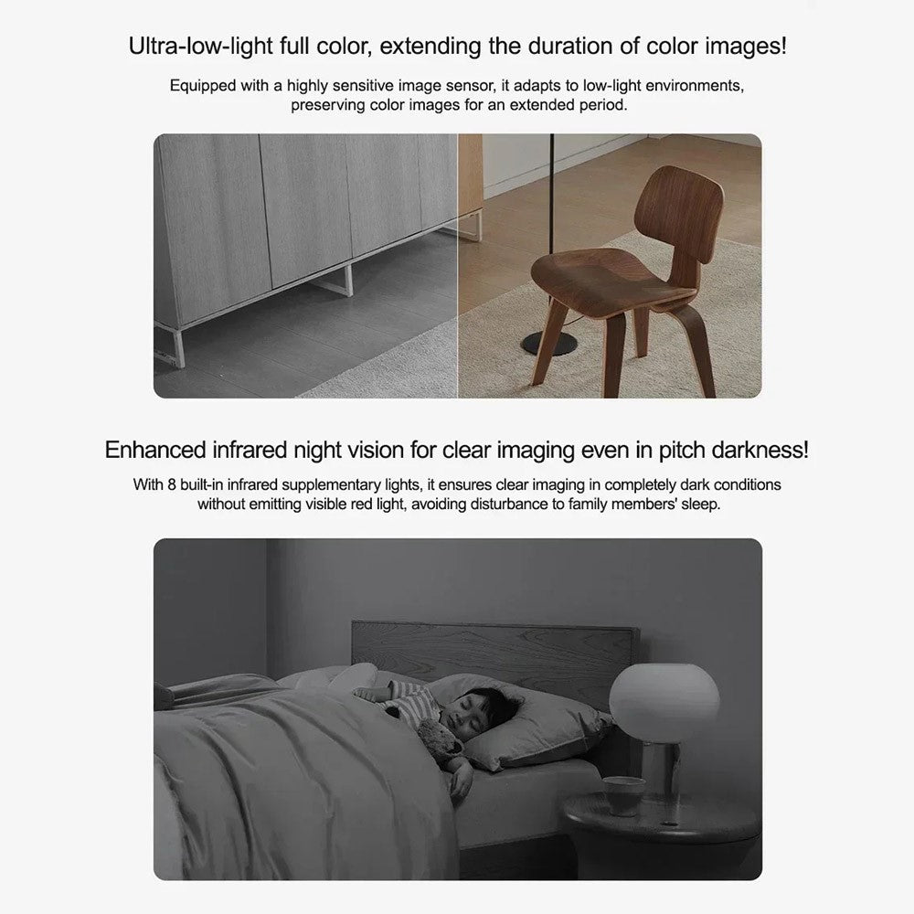 XIAOMI Smart Camera 3 PTZ Version Night Vision Two Way Audio WiFi Camera for Home Security, CN Plug (Chinese Version)