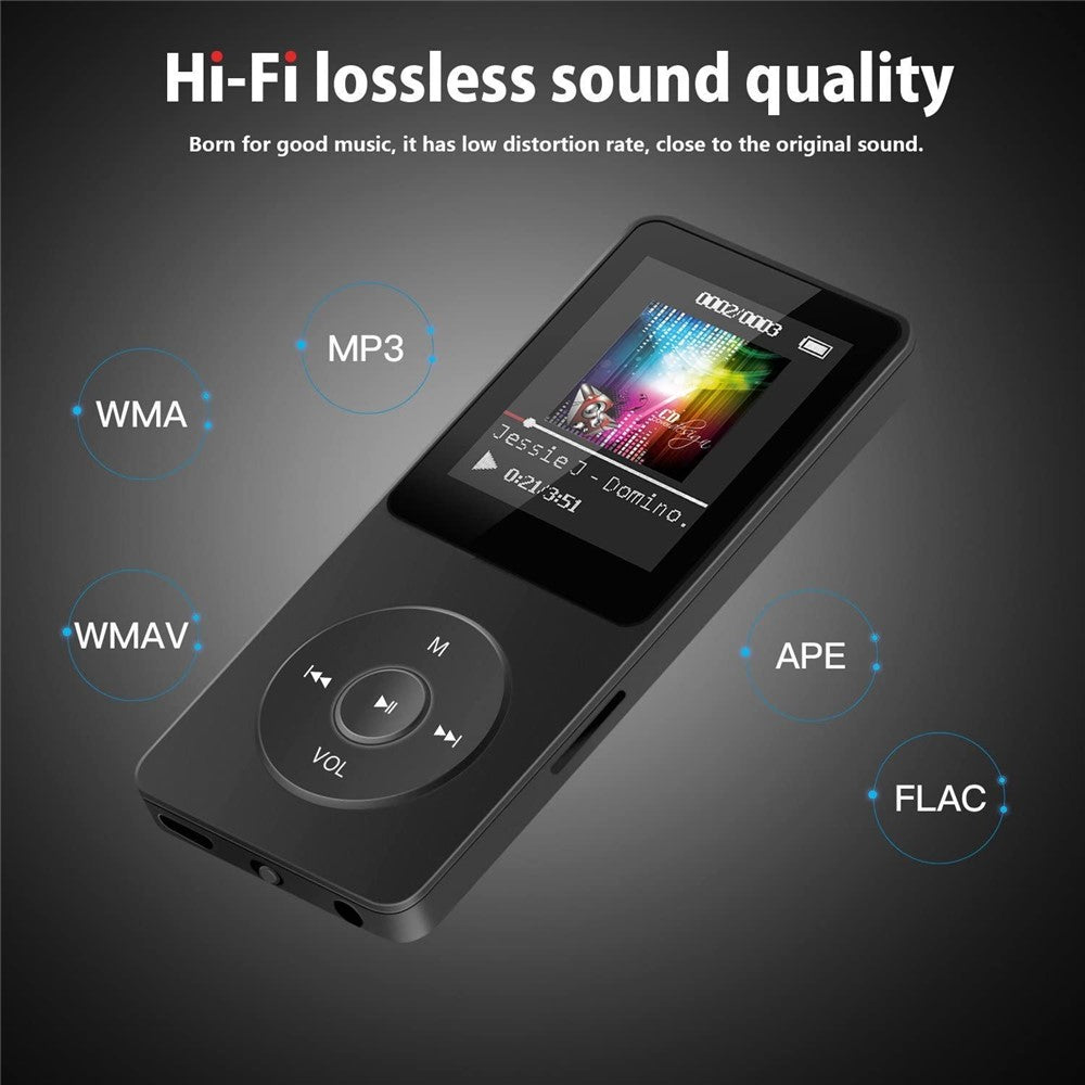T1 1,8 tommer skærm bærbar MP4-musikafspiller Bluetooth-kompatibel e-bog FM-radio (uden TF-kort)