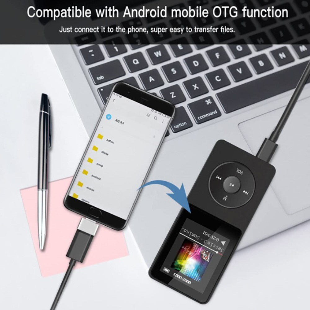 T1 1.8 Inch Screen Portable MP4 Music Player Bluetooth-Compatible E-Book FM Radio (With 64G TF Card)