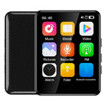 MP3-05B 2,4 tommer berøringsskærm MP4-afspiller Bluetooth-kompatibel FM-radio videoafspiller, metalversion (uden TF-kort)