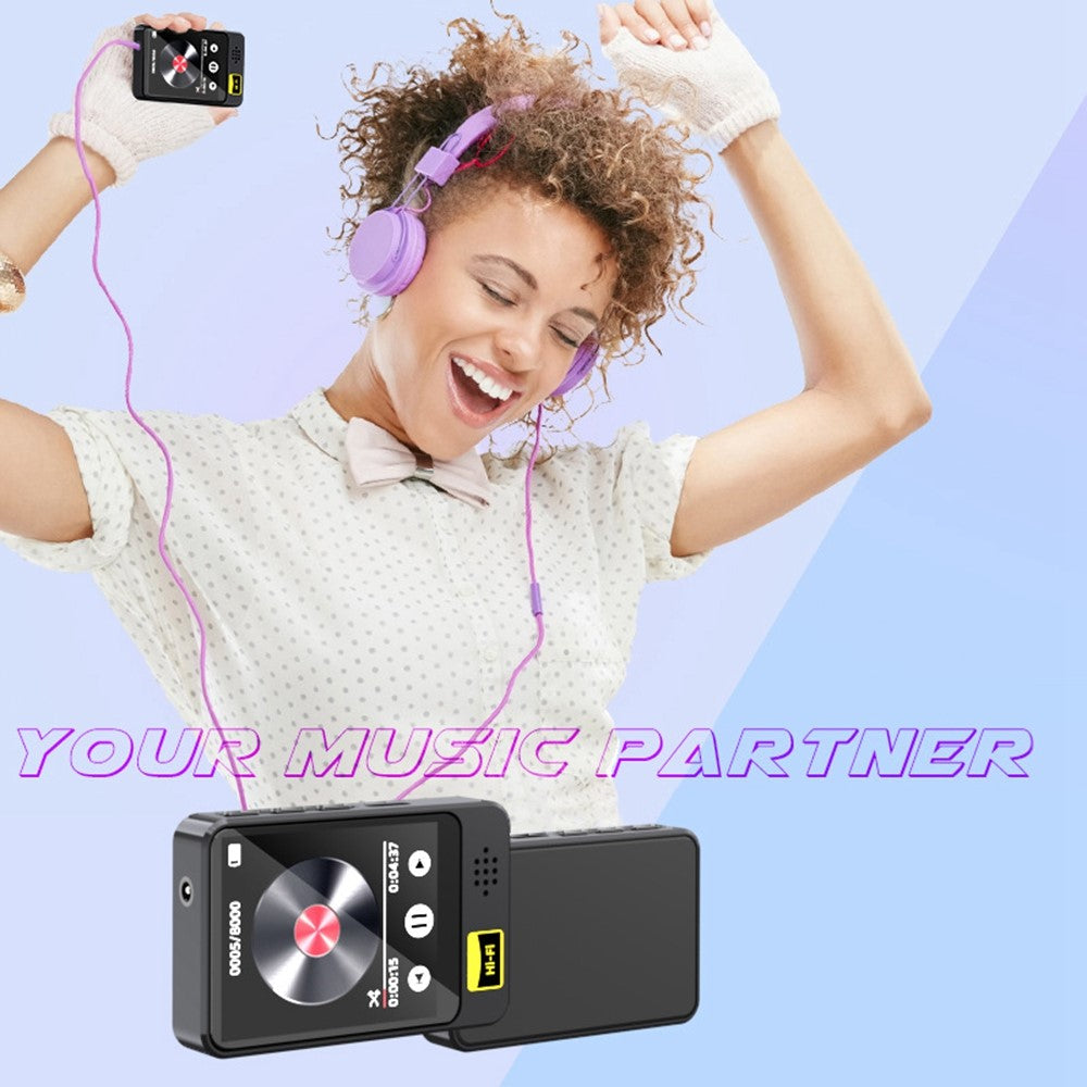 T5 1.77 Inch Touch Screen MP4 Player Bluetooth-Compatible Radio E-Book Reader Voice Recorder (With 64G TF Card)