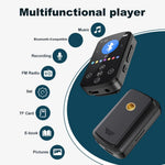 T8 1.54 Inch Touch Screen MP4 Player Bluetooth-Compatible FM Radio E-Book Reader with Back Clip (Without TF Card)