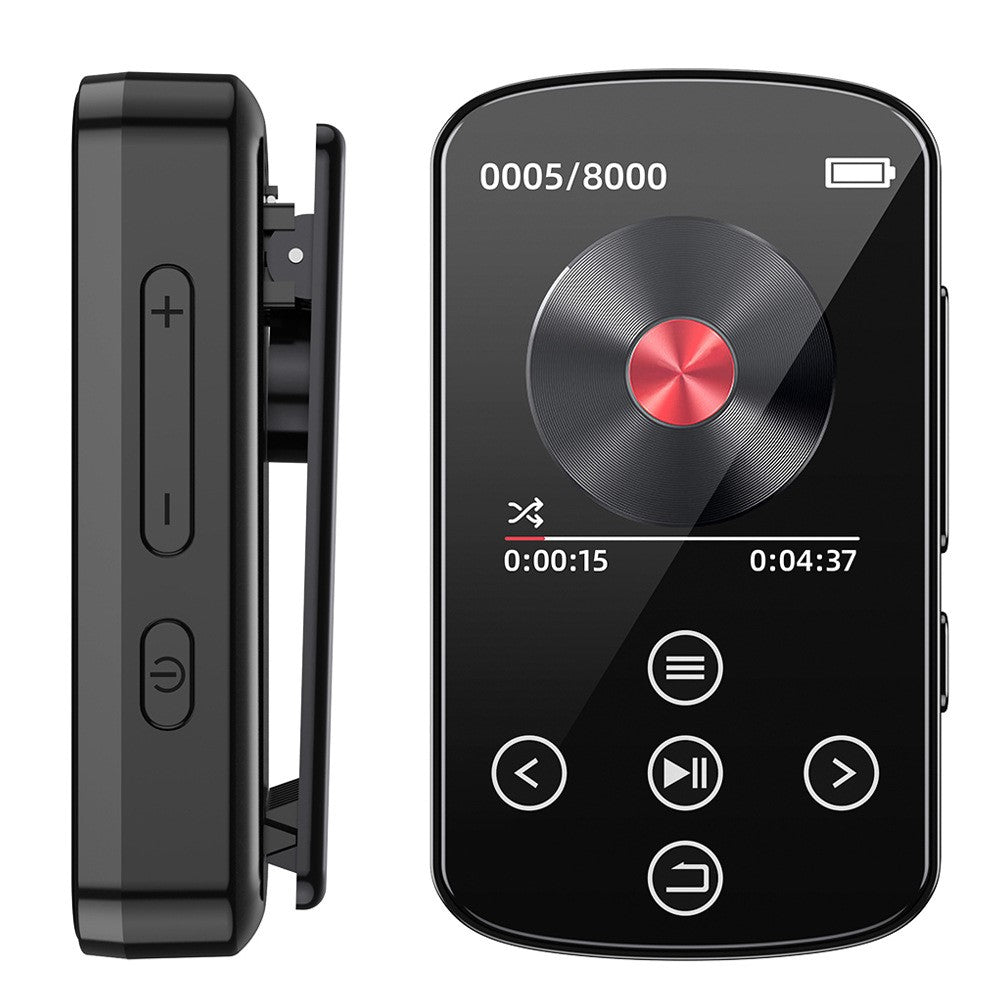 T8 1.54 Inch Touch Screen MP4 Player Bluetooth-Compatible FM Radio E-Book Reader with Back Clip (Without TF Card)