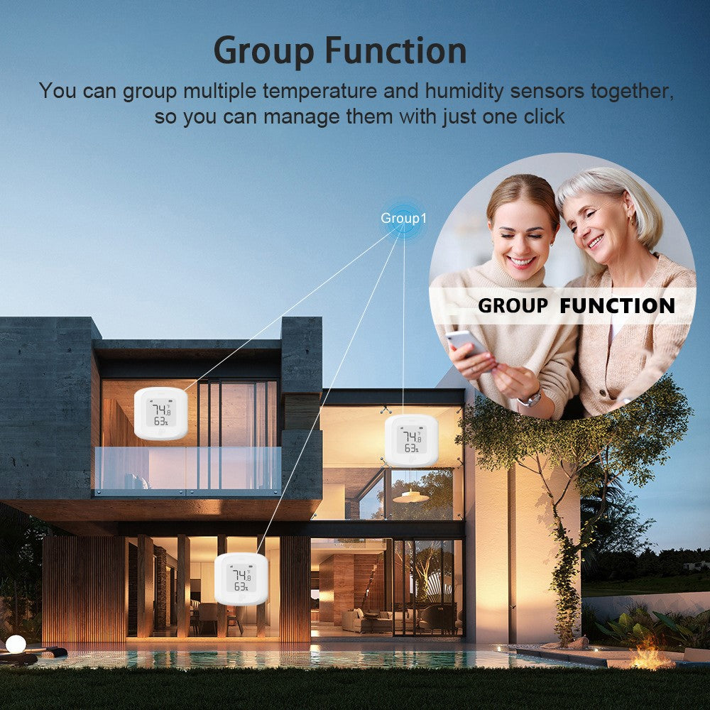 Tuya WiFi  /  Zigbee Smart Temperature Humidity Sensor Real Time Monitoring High Precision Digital Detector