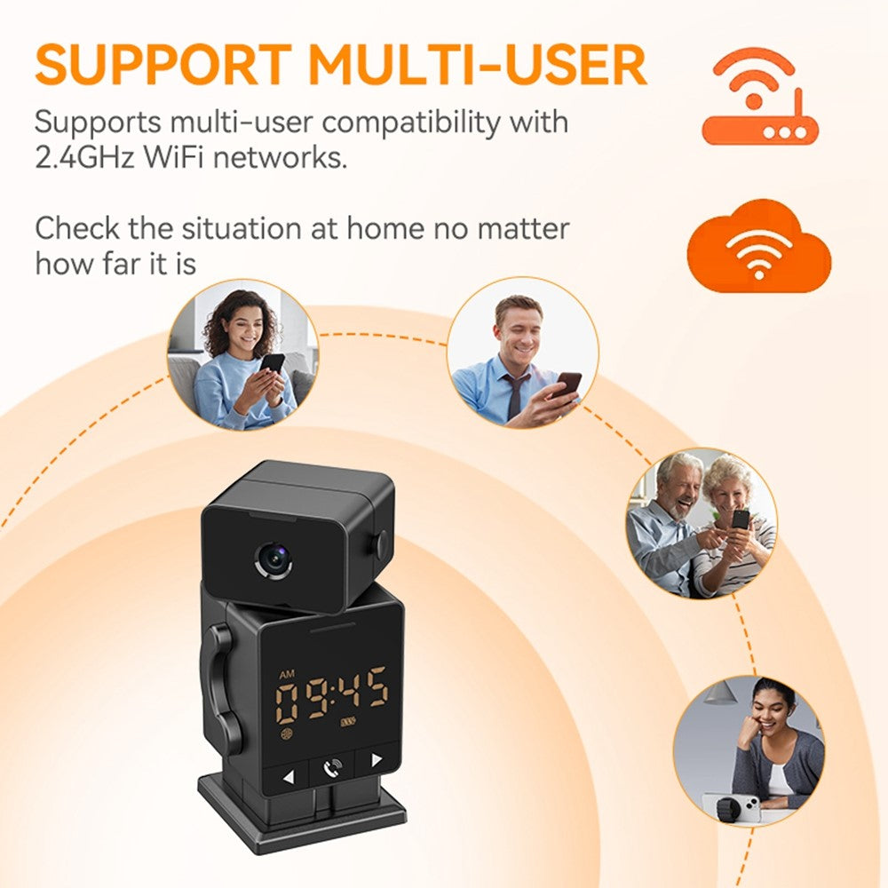 C11 Tuya WiFi Security Camera Alarm Clock Two Way Audio Night Vision HD Surveillance Camera