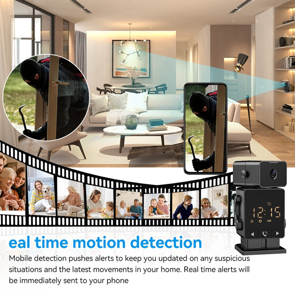 C11 Tuya WiFi Security Camera Alarm Clock Two Way Audio Night Vision HD Surveillance Camera