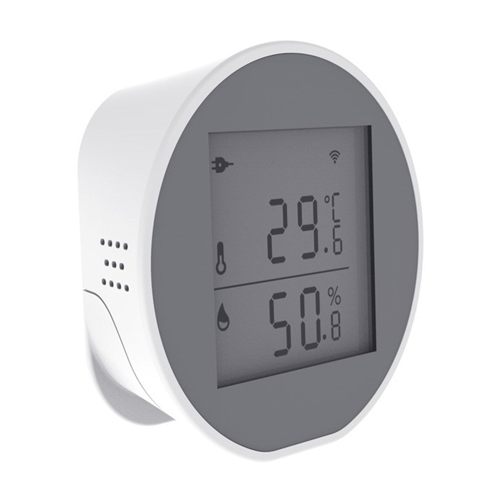WSD400H WiFi Temperature Humidity Sensor Abnormal Alarm Real Time Monitor Compatible with Alexa  /  Google Assistant (No Battery)