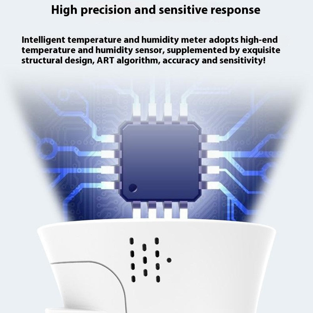 WSD400H WiFi Temperature Humidity Sensor Abnormal Alarm Real Time Monitor Compatible with Alexa  /  Google Assistant (No Battery)