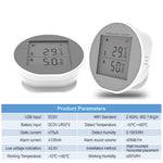WSD400H WiFi Temperature Humidity Sensor Abnormal Alarm Real Time Monitor Compatible with Alexa  /  Google Assistant (No Battery)