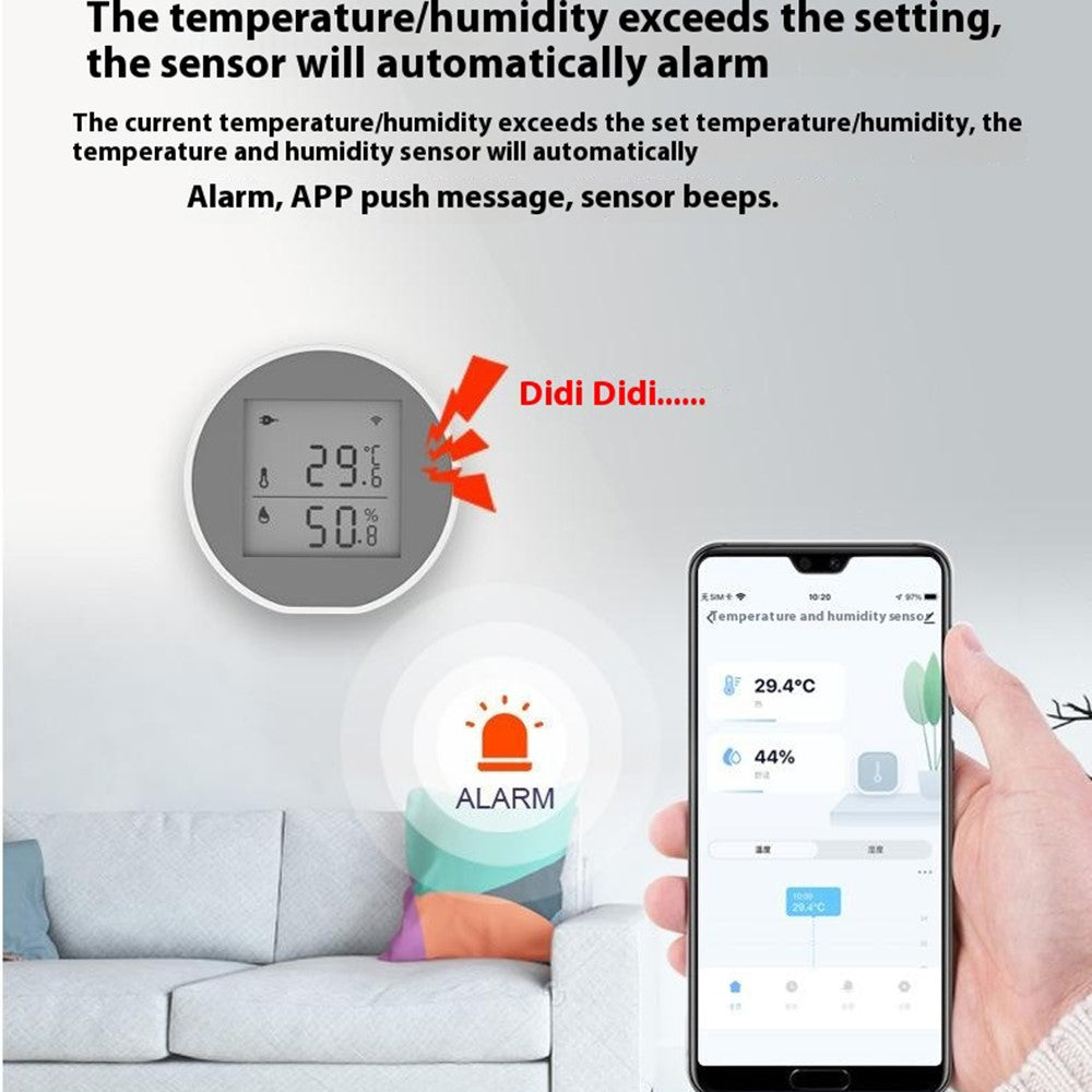 SQ400B WiFi Smart Water Leak Detector Overflow Sensor with Buzzer Real Time Monitor Alexa Google Assistant Compatible