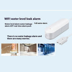 SQ400A WiFi Smart Water Leak Detector Wall Mounted Flood Sensor Overflow Alarm Real Time Monitor