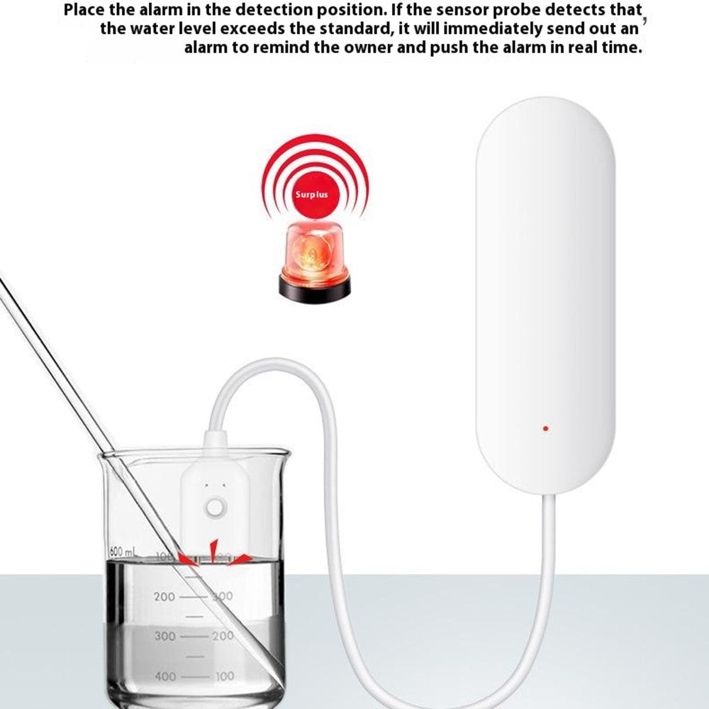 SQ400A WiFi Smart Water Leak Detector Wall Mounted Flood Sensor Overflow Alarm Real Time Monitor