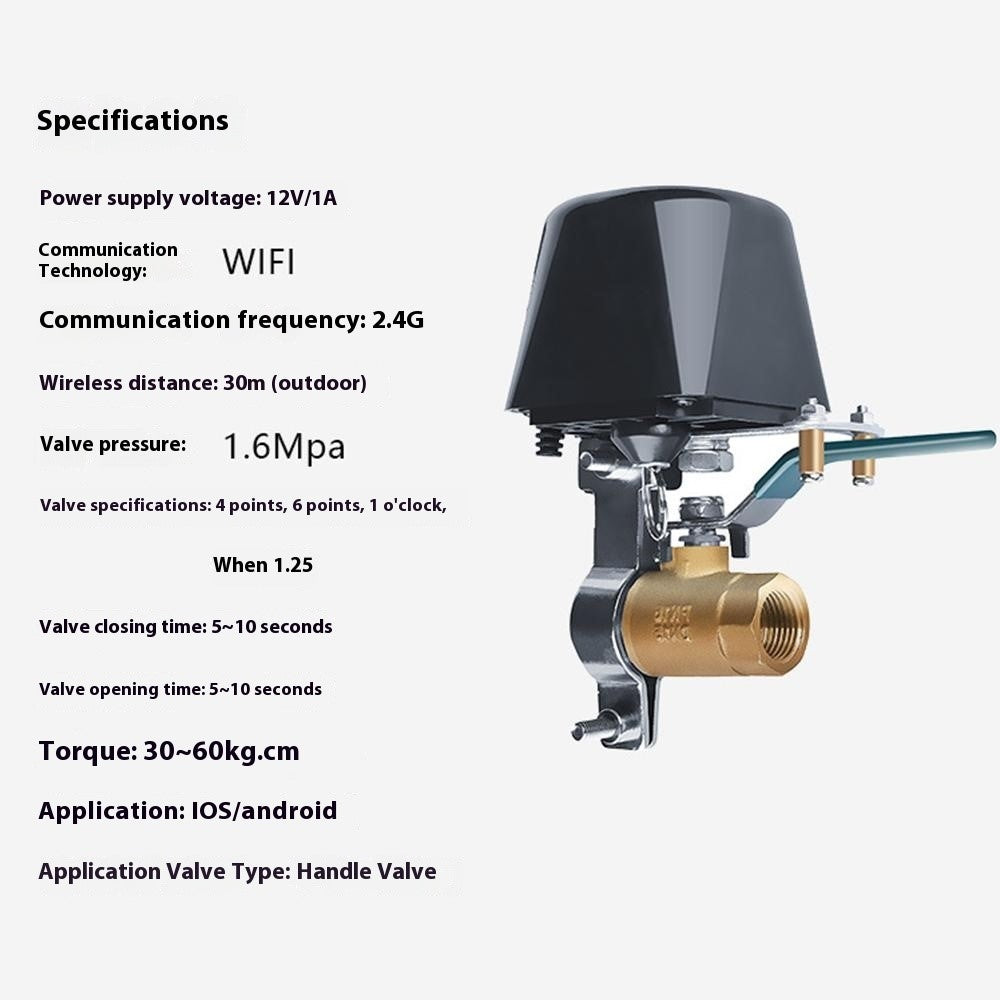 FM400A Smart WiFi Ventilaktuator Fjernbetjening Trådløs Vand-/Gasventil Stemmeassistent-kompatibel