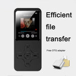 1,77 tommer skærm MP4-afspiller bærbar Bluetooth-kompatibel FM-radio stemmeoptager (uden TF-kort)