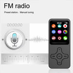 1,77 tommer skærm MP4-afspiller bærbar Bluetooth-kompatibel FM-radio stemmeoptager (uden TF-kort)