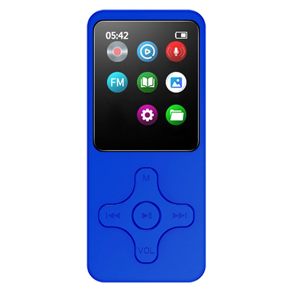 1,77 tommer skærm MP4-afspiller bærbar Bluetooth-kompatibel FM-radio stemmeoptager (uden TF-kort)