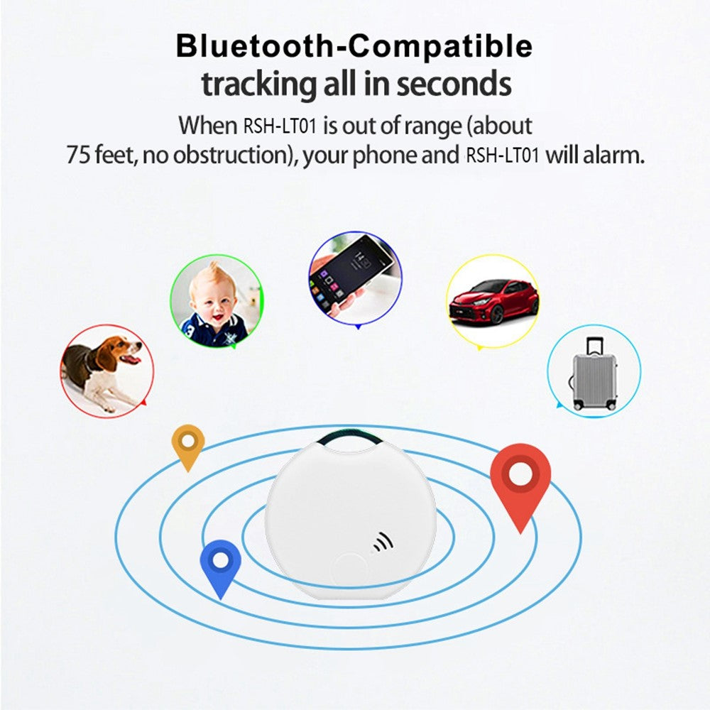 LT01 Android Bluetooth-Compatible Tracker Smart Two-Way Finder Key Locator Item Finder Compatible with Tuya Smart App