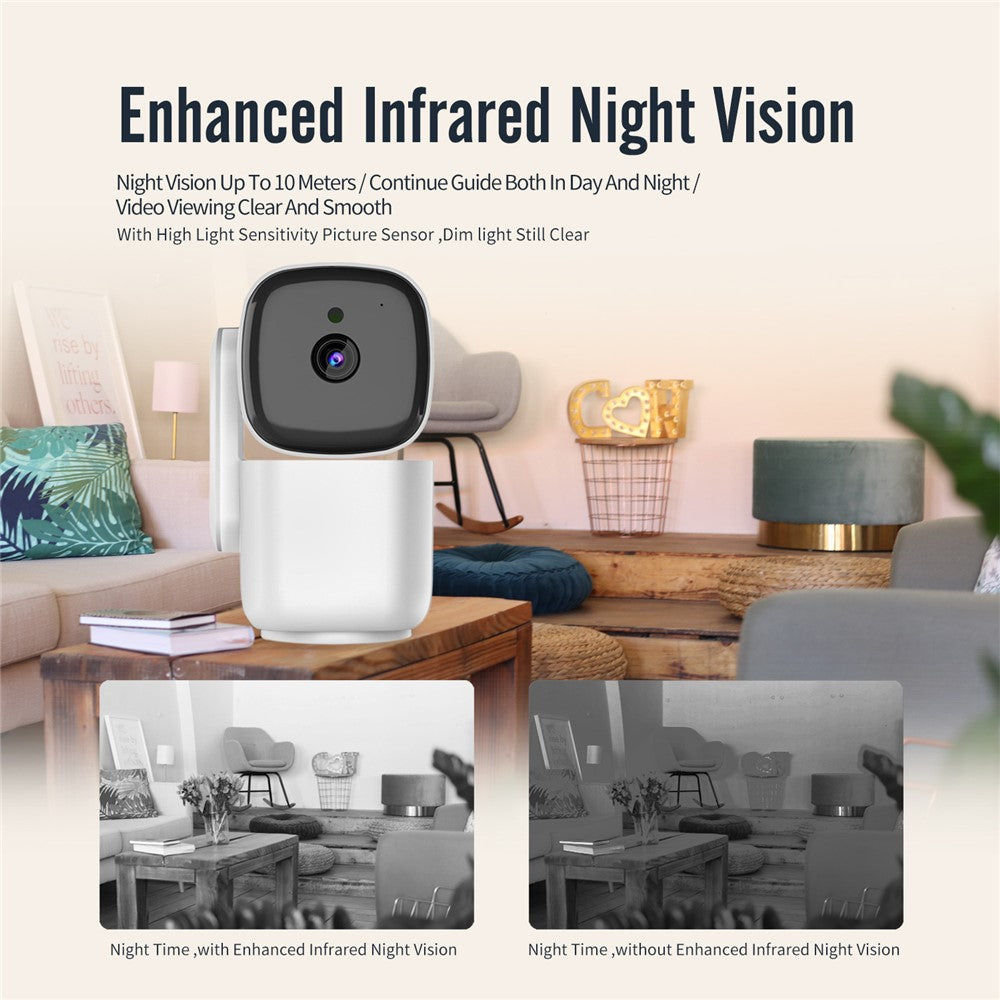 T200 1080P Smart WiFi Security Camera 360 Degree Pan Tilt Motion Tracking Night Vision Cam
