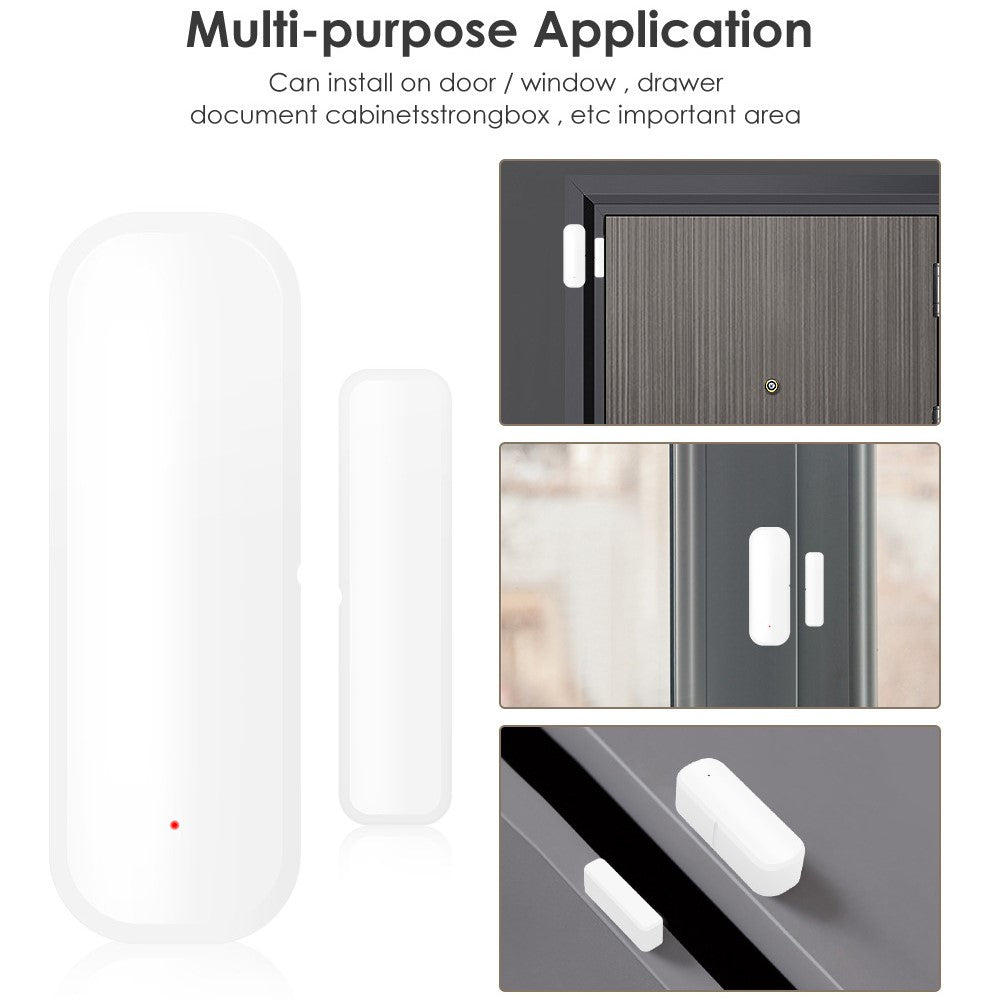DW10 Tuya WiFi Door Window Sensor Smart Alarm Security System Intrusion Detector Scene Linkage Trigger