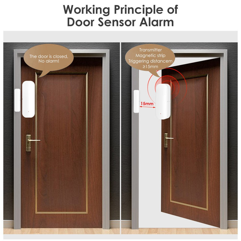 DW10 Tuya WiFi Door Window Sensor Smart Alarm Security System Intrusion Detector Scene Linkage Trigger