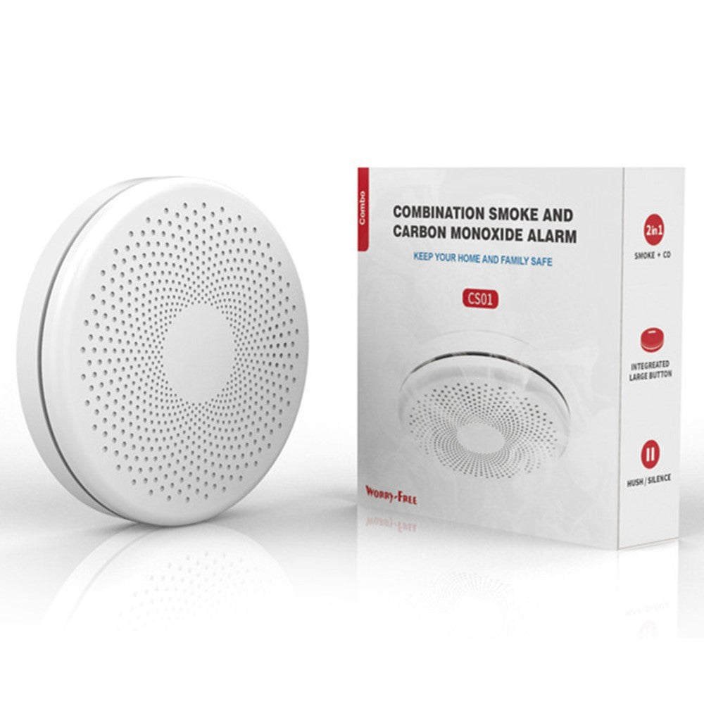 SMCO01 Smart Home Tuya WiFi Smoke Detector Carbon Monoxide Alarm Wireless Sensor with Flash Light