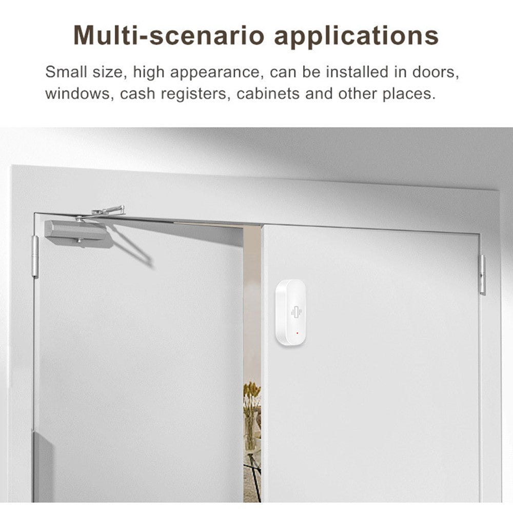 VB02 Tuya WiFi Door Vibration Sensor Smart Real-Time Detection APP Remote Motion Shock Alarm Device