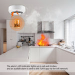 SM441W WiFi Smoke Detector Smart Home Alarm System Multi-Scene Smoke Sensor